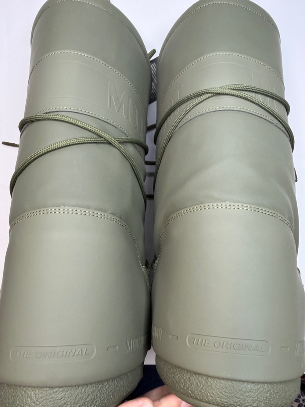 Moon Boot Icon Rubber Khaki Boots - Lace Up Boots- EU 35/38 - Picture 8 of 11